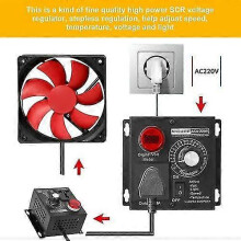 220 V 4000 W Regulator napięcia zmiennego Kontroler prędkości silnika wentylatora - T