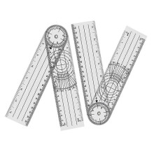 4 Pieces Goniometer Physiotherapy Rotation Protractor Physiotherapy PVC for Physiotherapy, Sports