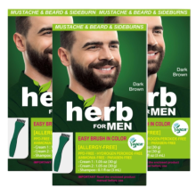 Herb For Men, PPD & Ammonia Free Mustache 3pack