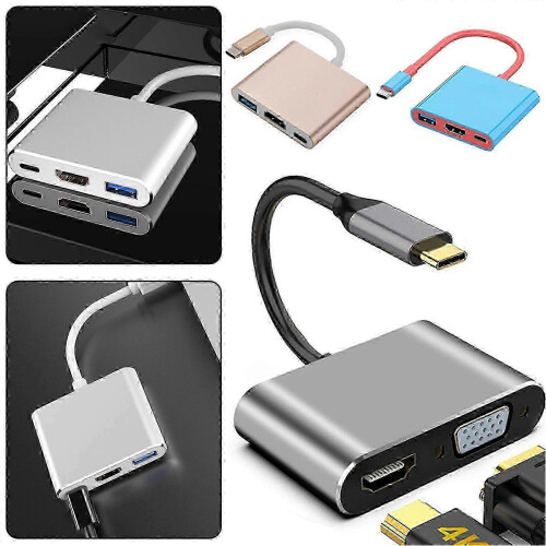 2025 USB-C To HDMI Multi-Port Adapter Portable Compatible With Switch Charging Dock High-Speed Data Transfer Desktop Storage 1