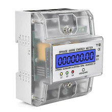 3-Phasen-4P-kWh-Zähler, Energiezähler 230/400 V, 5–100 A, digitaler Stromzähler, Stromverbrauch