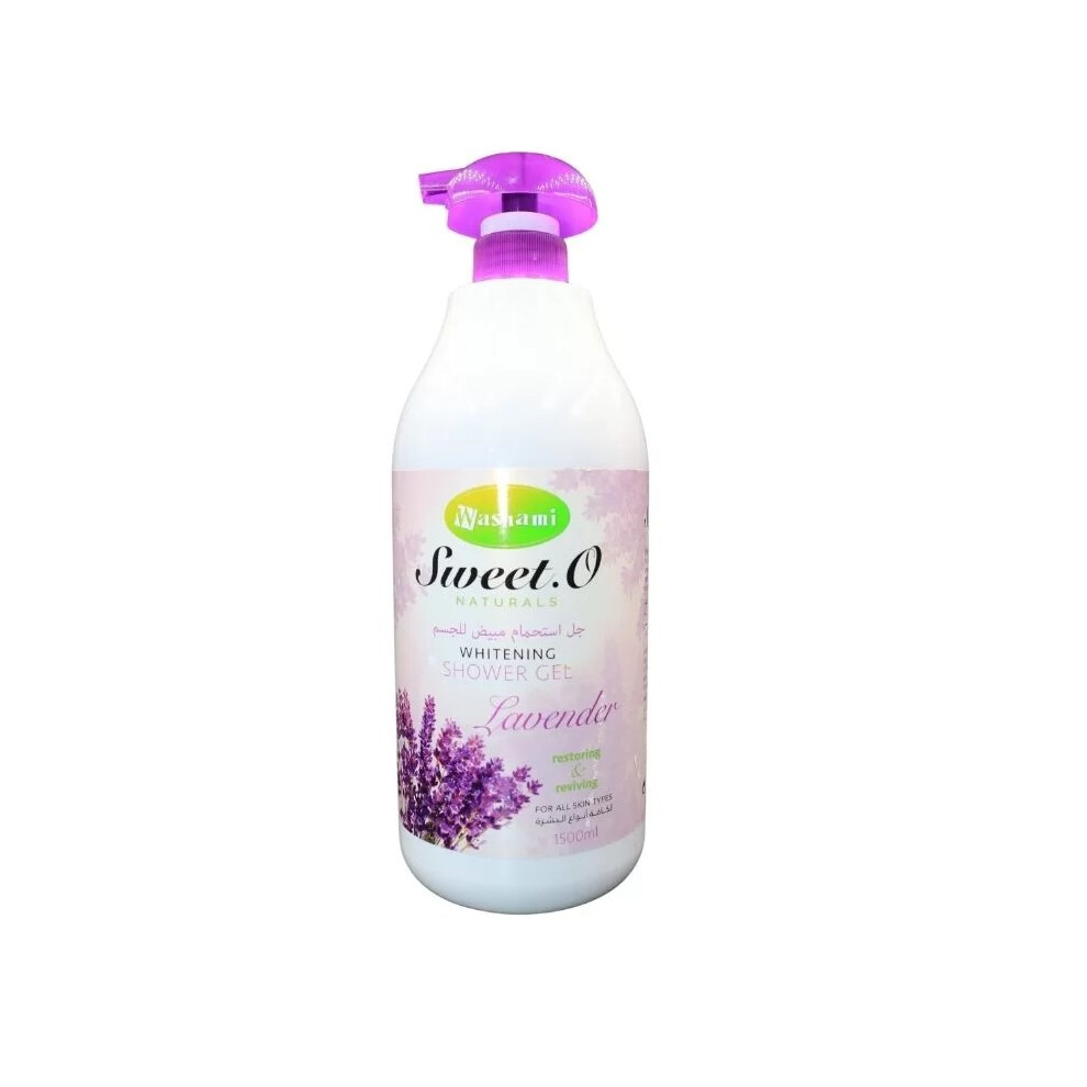Washami Gel Douche Ã  la Lavande Bio  (Sans Parabens) |Soothing Lavender Fragrance For Relaxation - 1500ml