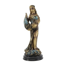 Fortuna Bendata Statua Antica Dea  Romana Della Fortuna Vintage Blu Fortuna Scultura Fortuna Decorazioni per La Casa