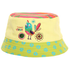 (Yellow, 6-12mths) Jiglz Girls Animal Applique Bucket Hat