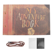 Handmade DIY Album Paste Vintage Tether Album My Adventure Book  Family Scrapbook Photo Album