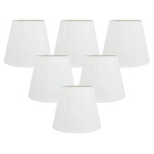 Conjunto de 6 Clipes de Tecido Branco em Abajures de Lustre, SubstituiçãO para Abajur E14 e DecoraçãO de Casa