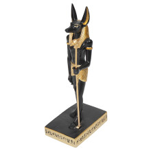 Anubis Holding Cobras Head Scepter Statue Egyptian Mystical-L