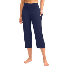 Women Soft High Waist Work Trousers Business-Navy Blue XL