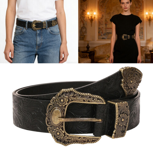 Adjustable Retro Belt Girdle for Family Sharing Feature-Black 2