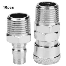 Kit di raccordi pneumatici, design con blocco a sfera per connessione sicura, adattatore per tubo flessibile dell'aria a connessione rapida per