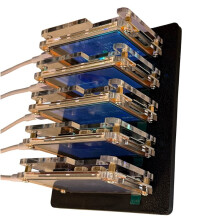 5X 1060KH/S NMMiner NerdMiner + 5 Gniazd, Ulepszony Stojak Harshrate Bitcoin Crypto Solo Miner, 2,8-Calowy Inteligentny Wyświetlacz do Domu