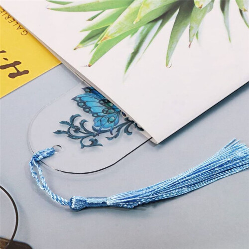 Transparenter Acryl-Lesezeichen-Lesezeichen-DIY-AnhäNger mit Unvollendeter Farbquaste 2