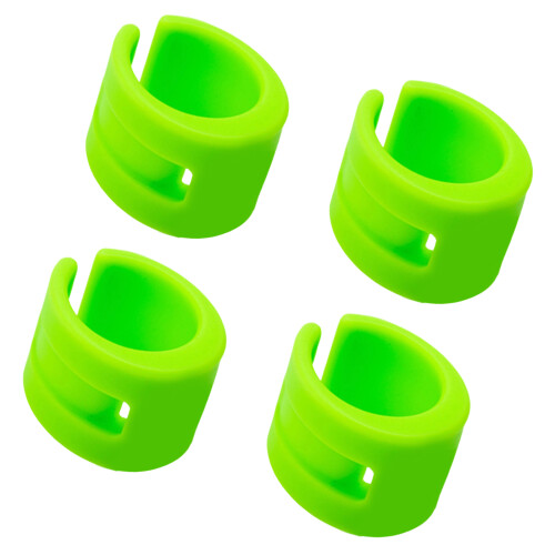 4pack Easyly Install Rubber Bumpers Protect Bike Frame-Green