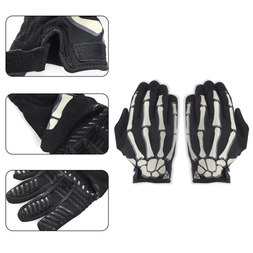 High Visibility Night Motorcycle Gloves Reflective-khaki XL 1