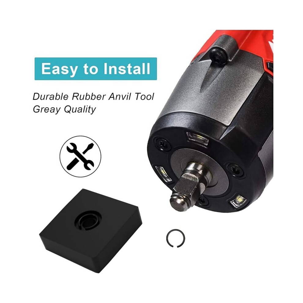 (8+8Set) 1/2Inch And 3/8Inch Impact Retaining Ring Clip With O-Ring,Retainer Impact Lock Ring Anvil Install Tool 4711352731615