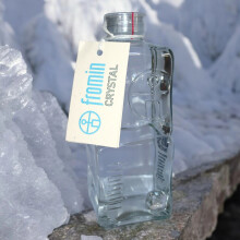 Mountain Crystal Infused Mineral Water Glass Water Bottle 750 ml Self Care Gift