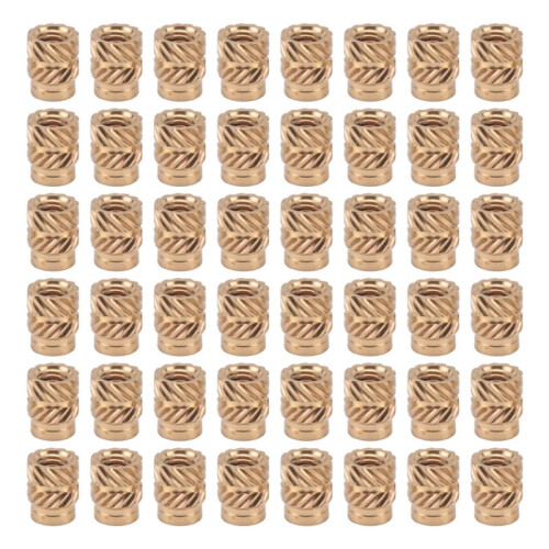 120Pcs M3X5.7-OD4.6 Thread Knurled Brass Threaded Heat Set Heat Resistant Insert Embedment Nut for 3D Printer