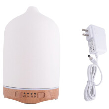 250ML Aromatherapie Ätherisches Öl Diffusor Luftbefeuchter Kühl mit 7 Farb-LED-Lichtern Keramikdiffusor für Zuhause-US-Stecker