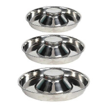 Lot de 3 gamelles grande capacité pour chats et chiens, en acier inoxydable, pour l'alimentation lente et l'entraînement en extérieur.