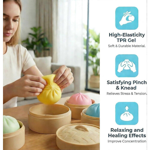 2 τεμάχια Squishy Dumpling Mystery Dumpling Squishy, Παιχνίδι ζυμαρικών για ανακούφιση από το 2