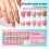 1Set Simple Snap On Nail Solid Color Coated Effortlessly-YS08 2