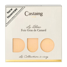 Castaing Block of Duck Liver Tray with 2 Slices 80g