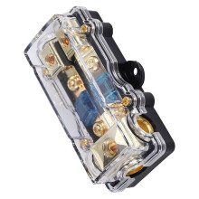 Strom Verteiler Block (2 Wege) 4/8 AWG Spur AGU Sicherung Halter Verteiler Block 4 Spur in (2) 8 Spur Aus