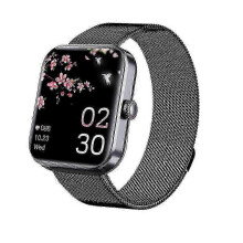 (Milan Black Steel) NEW F57l Glucose Moning Watch, Glucose Watch, Pressure Watch-ccg