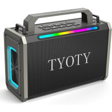 Portable Bluetooth Speaker 80W Loud Wireless Outdoor Stereo Sound Deep Bass IPX5 Waterproof Big Powerful Large Party Speakers with Colorful LED Lights