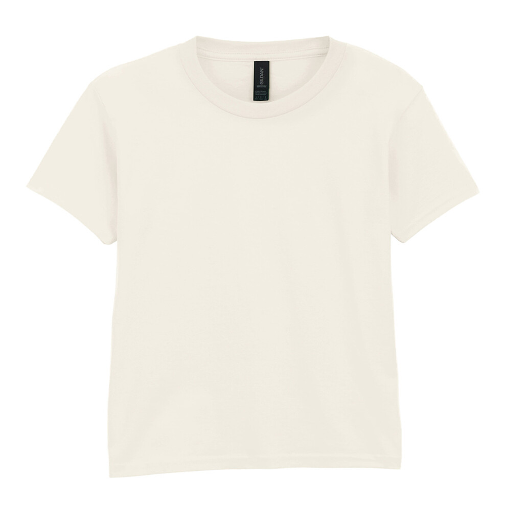 Gildan (5-6 Years, Natural) Childrens/Kids Softstyle Plain T-Shirt