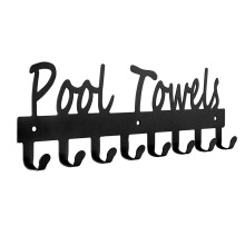 Crochets de Serviette de Piscine pour Salle de Bain Support Mural Porte-Serviettes Porte-Serviettes en Acier au Carbone Cintre Organisateur IntéRieur