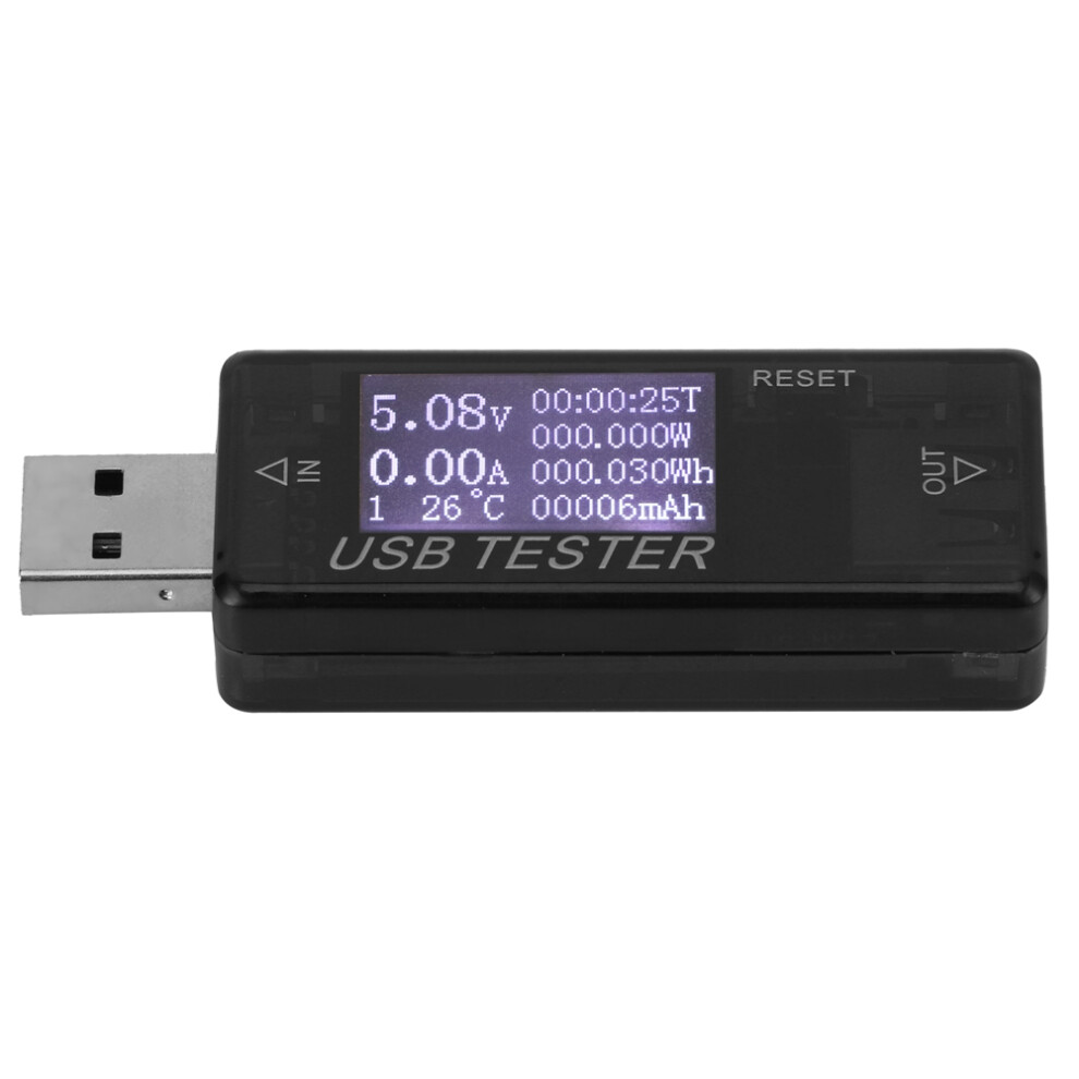Digital Usb Power And Voltage Meter 8 In 1 Detector 0Â5A 0-150W 4Â30V Black 4641393786483