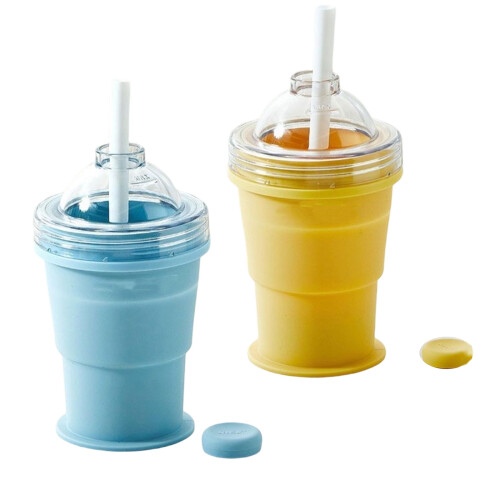 Kompakter Silikon-Eisbecher, leicht zu transportierender-Blau 1