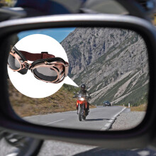 Arc-Shaped Motorcycle Goggles Bronze Gray 19x5x5cm