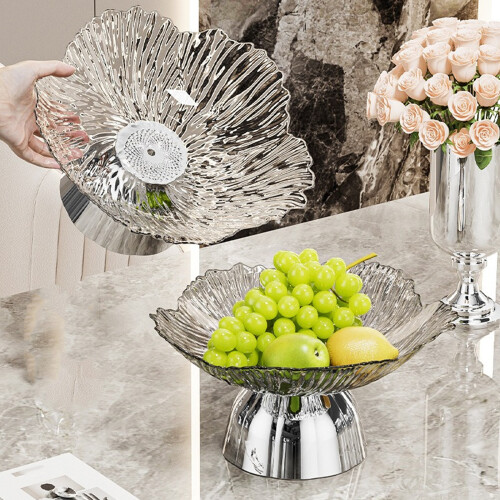 Decorative Tall Snack Holder With Divided-Glacie WhiteG 2
