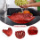 Elegant Blossomy Inspired Fruit Bowl Durable Plastic-Red 7