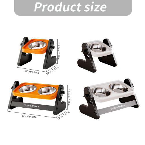 Ergonomic Elevated Dog Bowls With Stable Stand And-Gray 2 2
