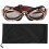 Arc-Shaped Motorcycle Goggles Bronze Gray 19x5x5cm 2