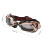 Arc-Shaped Motorcycle Goggles Bronze Gray 19x5x5cm 6