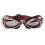 Arc-Shaped Motorcycle Goggles Bronze Gray 19x5x5cm 10