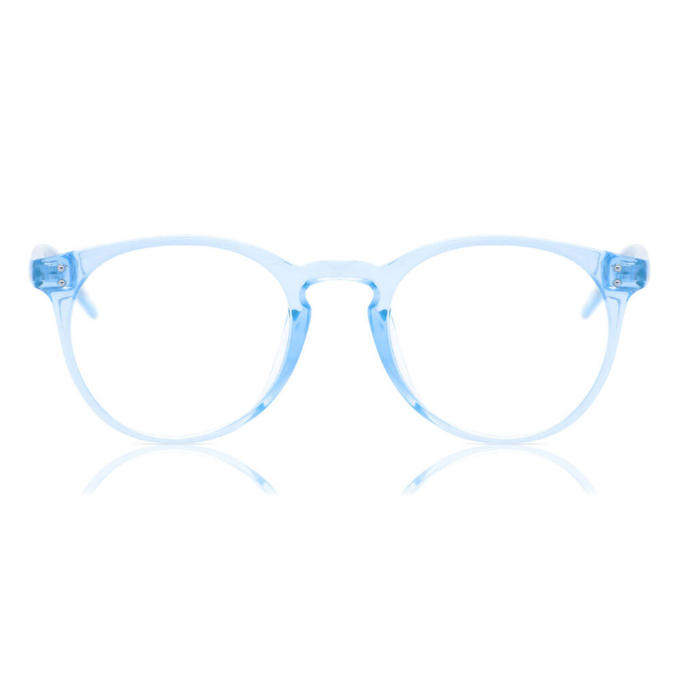 Smartbuy Collection Blue Full Rim Oval Transparent Chade Cp123a Unisex Eyeglasses