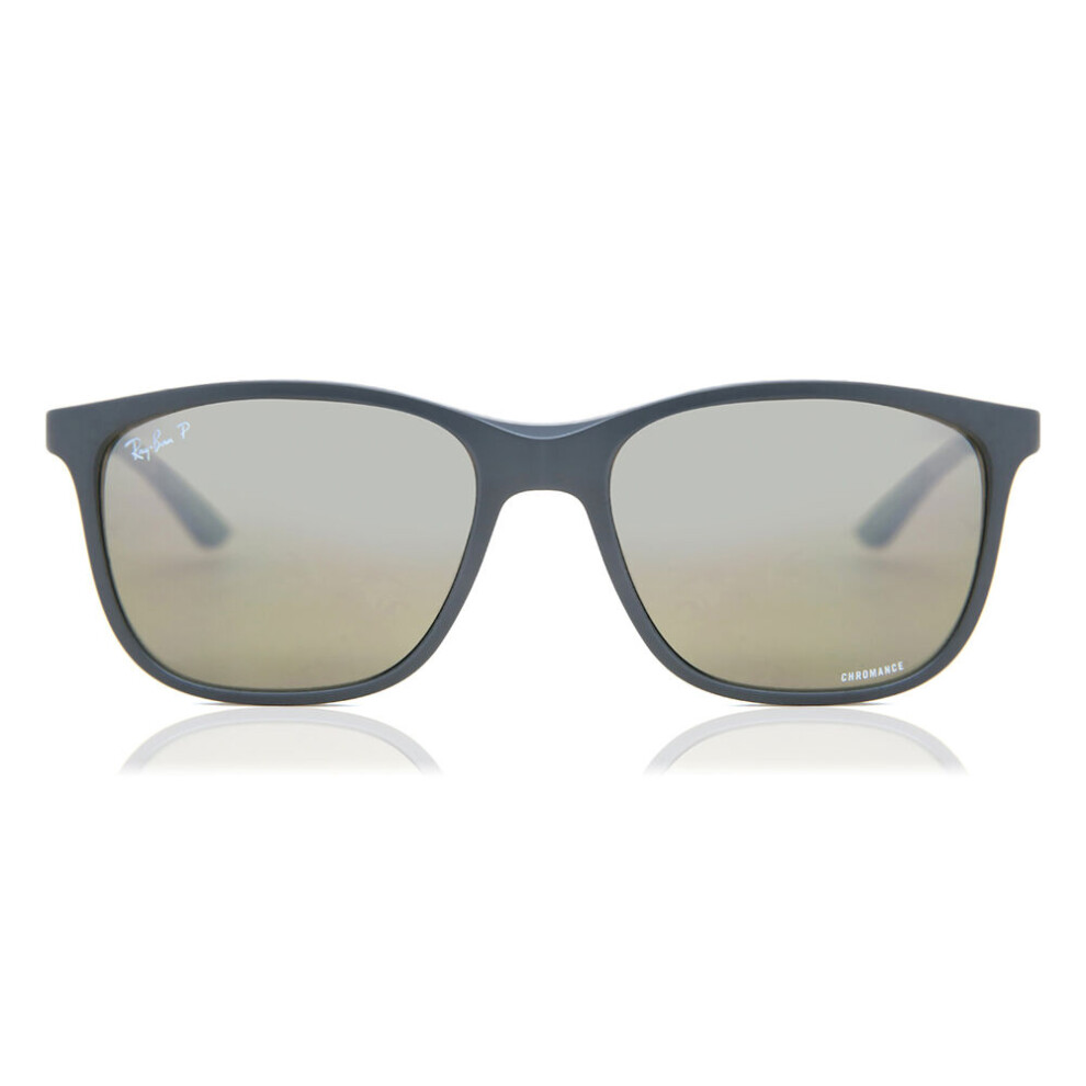 Ray-Ban Unisex Sunglass RB4330 Polarized+ Lenses - Frame color: Grey, Lens color: Silver Polarised+ - Image 4