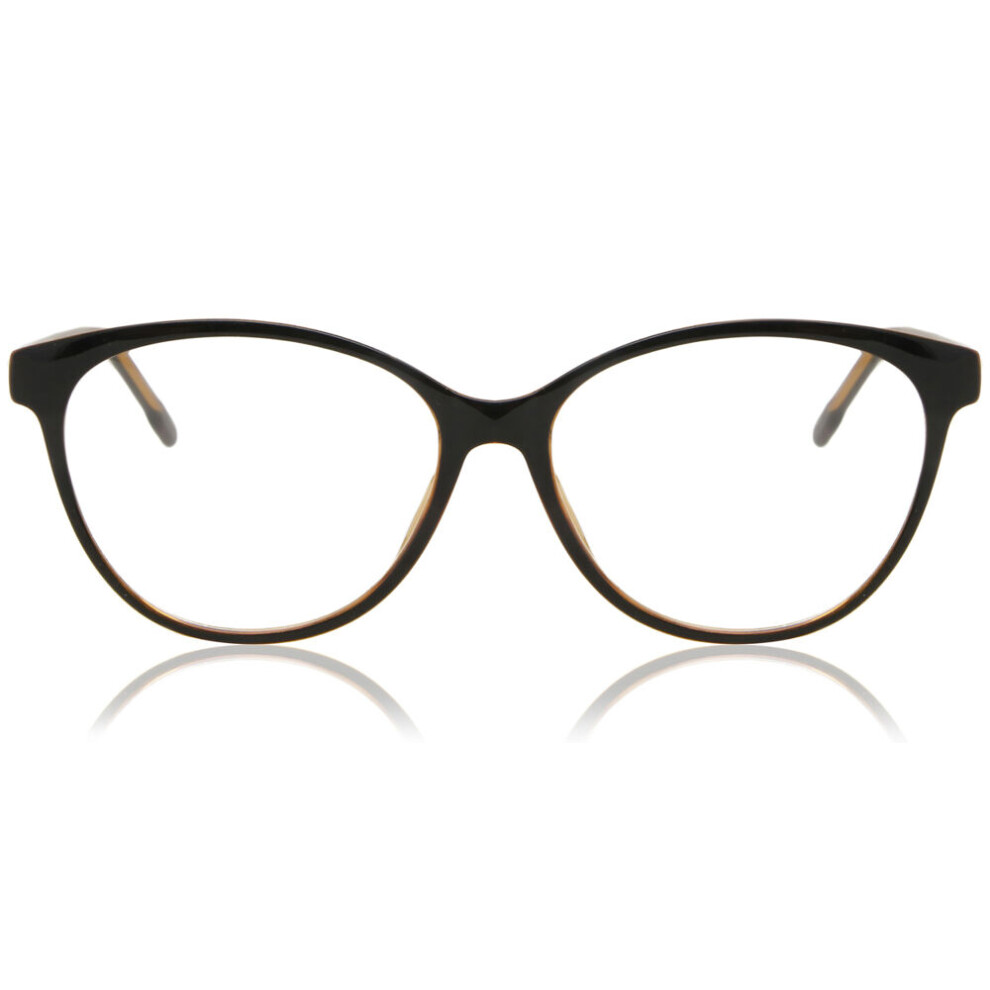 Smartbuy Collection Black/Brown Full Rim Oval Shiny /Brighten Sunny Cp126g Unisex Eyeglasses