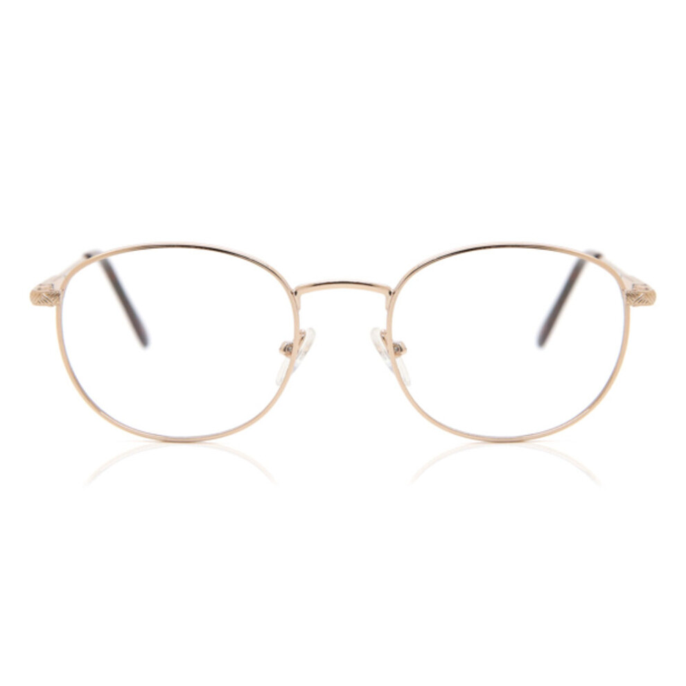 Smartbuy Collection Gold Full Rim Oval Echo 794C Unisex Eyeglasses