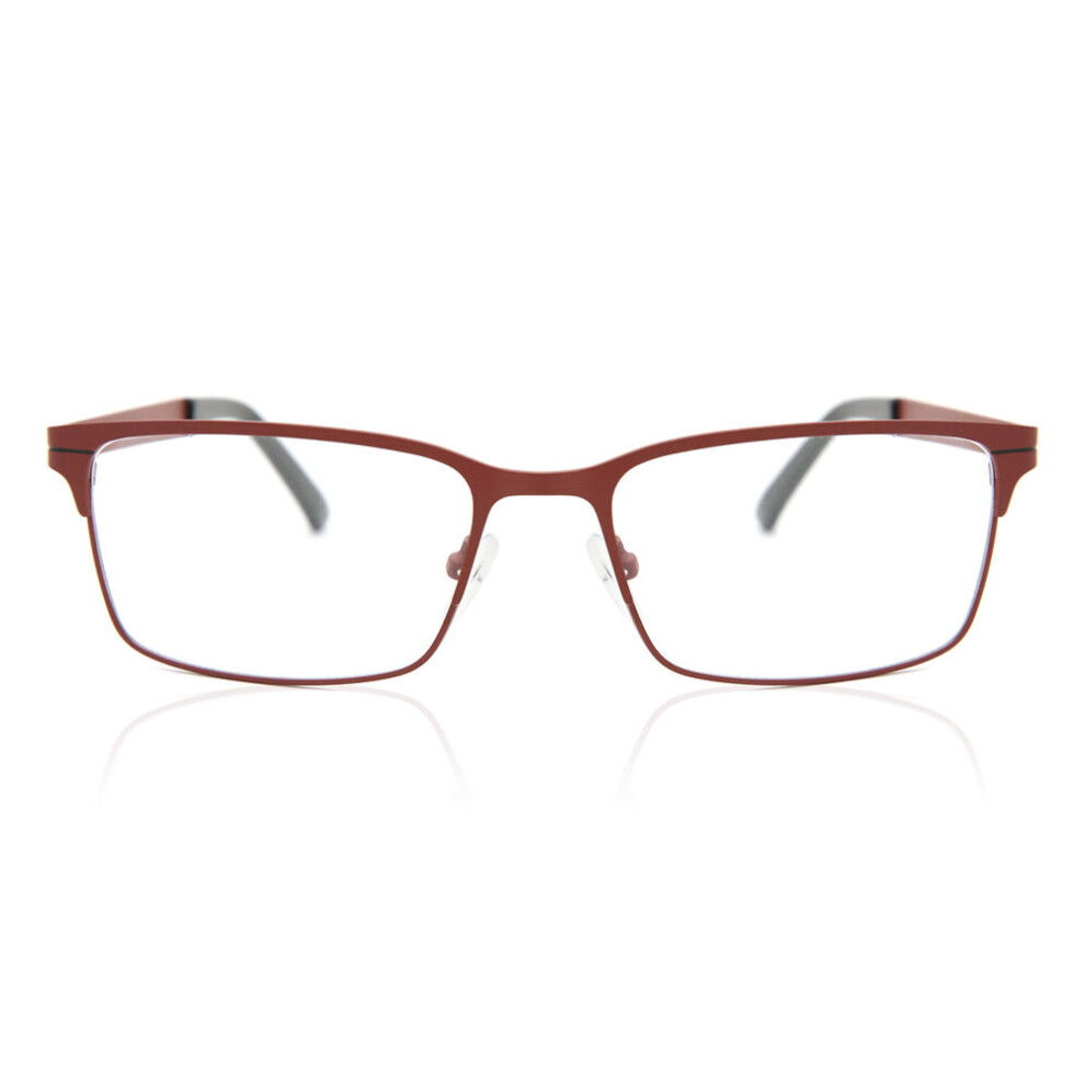 Smartbuy Collection Full Rim Rectangle Burgundy Keiran Asian Fit 632C Unisex Eyeglasses
