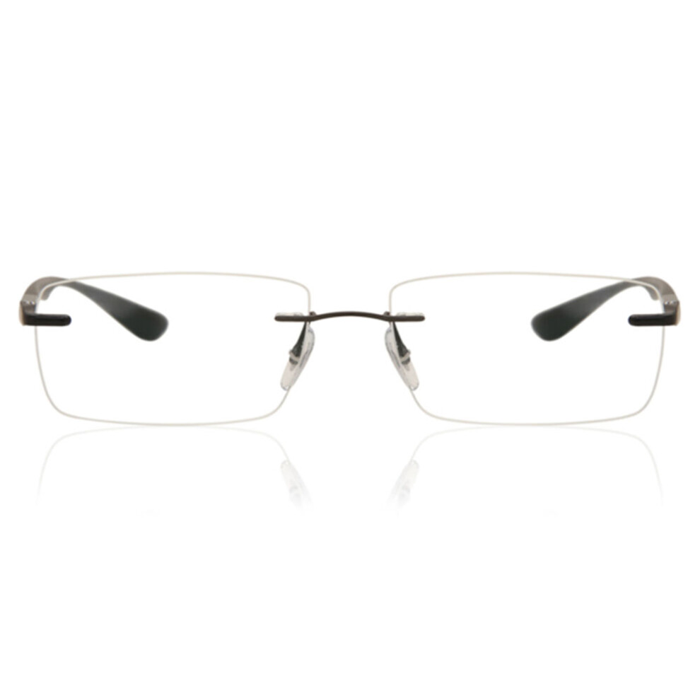 Ray - Ban Unisex Transparent Ray - Ban Rx8724 1128 Optical Frames Titanium Grey Squared Normal - Image 3