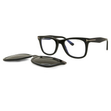 Tom Ford FT5970-B with Clip-On 001 Blue-Light Block Men New Eyeglasses