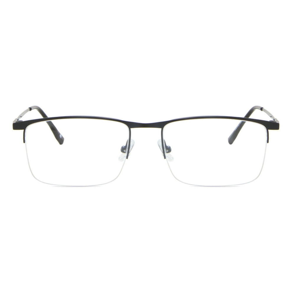 Smartbuy Collection Semi Rimless Square Black Doppler 892C Unisex Eyeglasses