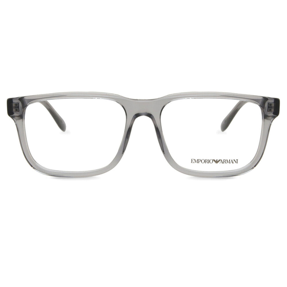 Emporio Armani Men's Grey Ea3218 5075 Man Optical Frames Acetate Squared Normal - Image 3