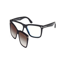 Tom Ford FT6069-B with Clip-On 001 Blue-Light Block Women New Eyeglasses
